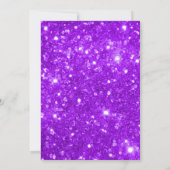 Invitation Personalisé Purple, Or Stars Unicorn Anniversaire (Dos)