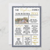 Invitation Personalised Holiday Keepsake Card Year in Review (Devant)