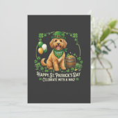 Invitation Personalised Lucky Cockapoo St. Patrick's Day (Debout devant)
