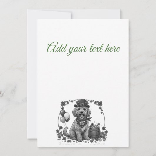 Invitation Personalised Lucky Cockapoo St. Patrick's Day (Dos)