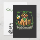 Invitation Personalised Lucky Cockapoo St. Patrick's Day (Devant / Derrière)