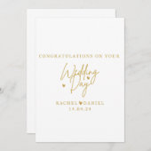 Invitation Personalised Wedding Day Card - Happily Ever After (Devant / Derrière)