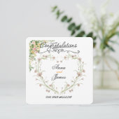 Invitation Personalised Wedding Floral Card | Newly Married (Debout devant)