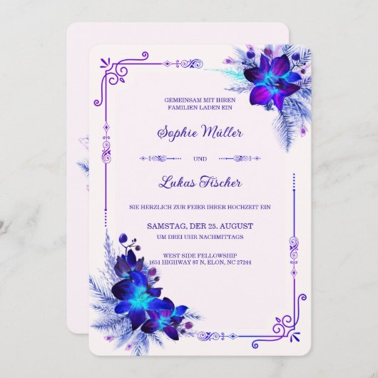 Invitation Personalisierte Hochzeitseinladungen (Devant / Derrière)
