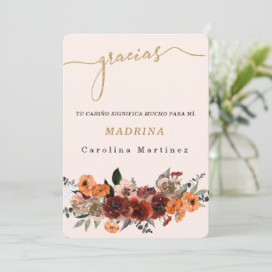 Invitation Personaliza Agradecimiento Para la Madrina