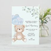 Invitation Personalizada Boy Baby shower Invitación (Debout devant)
