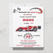 Invitation Personalizada De Cumpleaños Autos (Devant)