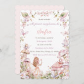 Invitation Personalizadas De Cumpleaños De Hadas (Devant / Derrière)