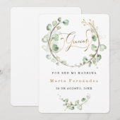 Invitation Personalizar tarjeta de agradecimiento la madrina (Devant / Derrière)