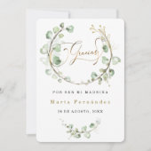 Invitation Personalizar tarjeta de agradecimiento la madrina (Devant)