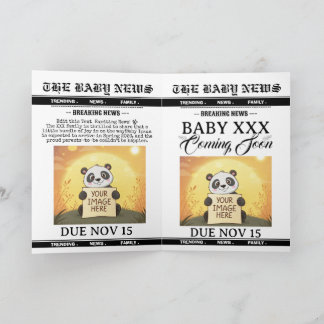 Invitation Personalize Baby News Paper Magazine Announcement 