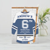 Invitation Personalize Digital Hockey Birthday Party (Debout devant)