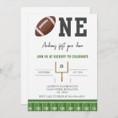Invitation Personalize First Year Down American Football  (Devant / Derrière)