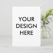 Invitation  Personalize Invitation, Size: 5" x 7" Paper White (Debout devant)