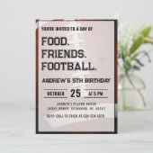 Invitation Personalize Sport Football Birthday (Debout devant)