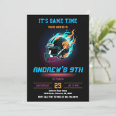 Invitation Personalize Sport Football Birthday (Debout devant)