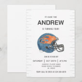 Invitation Personalize Sport Football Birthday (Devant / Derrière)