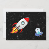 Invitation Personalized Astronaut Birthday with Photo Space (Dos)