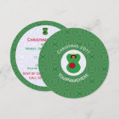 Invitation Personalized Bangladeshi Angel Christmas Flag  (Devant / Derrière)