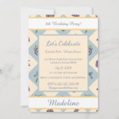Invitation Personalized Birthday Academy Wizard School Blue (Devant)