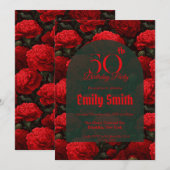 Invitation Personalized Carnation Fantasy Beach Party (Devant / Derrière)