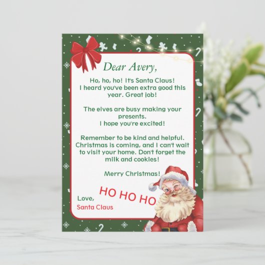 Invitation Personalized Christmas Card for a Unique Holiday  (Debout devant)