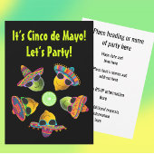 Invitation Personalized Cinco de Mayo Fiesta Lemon Lime 