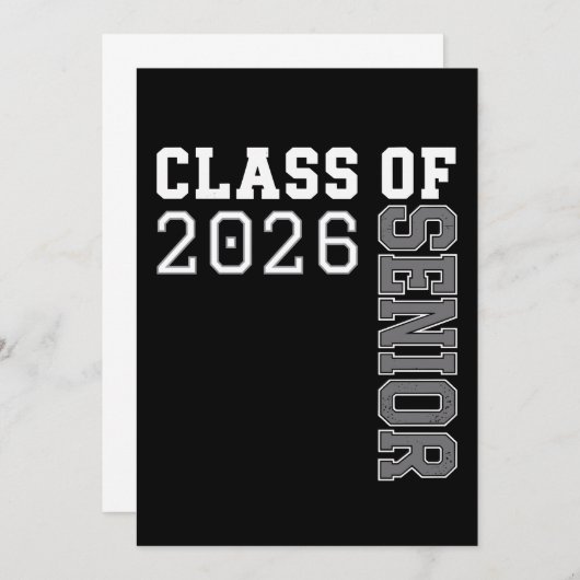 Invitation Personalized Class Of 2026 Senior Graduation (Devant / Derrière)