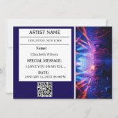 Invitation  Personalized Concert Ticket Gift Event Ticket (Devant)