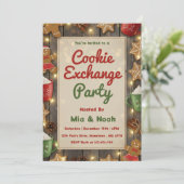 Invitation Personalized Cozy Christmas Cookie Exchange Party (Debout devant)
