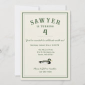 Invitation Personalized Duck Birthday (Devant)