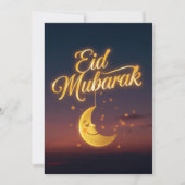 Invitation Personalized Eid Mubarak Greeting card (Devant)
