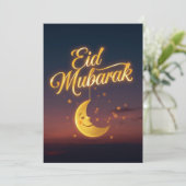 Invitation Personalized Eid Mubarak Greeting card (Debout devant)