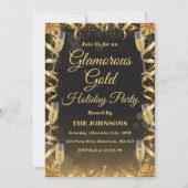 Invitation Personalized Elegant Gold Christmas Party (Devant)