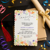 Invitation Personalized Elegant Wildflower Graduation Party I