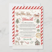 Invitation Personalized Elf Retirement Letter Goodbye Elf (Devant)