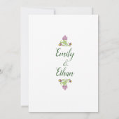 Invitation Personalized Folk Floral Wedding & Back Design (Dos)