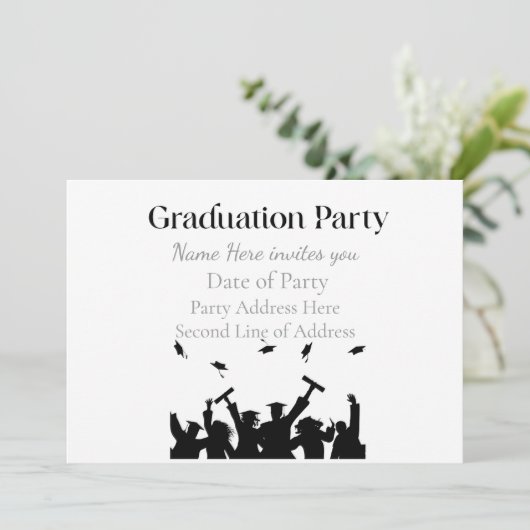 Invitation Personalized Graduation Custom Name and Class Year (Debout devant)