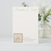 Invitation Personalized Heart Coffee Cup Flat Note Card (Debout devant)