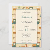 Invitation Personalized Kids Train Birthday Party (Devant)