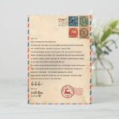 Invitation Personalized Letter From Santa Claus | North Pole  (Debout devant)