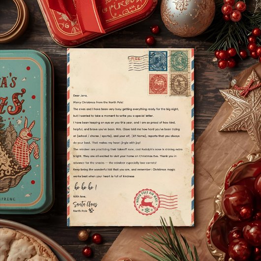 Invitation Personalized Letter From Santa Claus | North Pole 