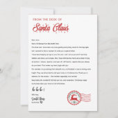 Invitation Personalized Letter From Santa Claus | North Pole  (Devant)