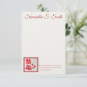 Invitation Personalized Little Flower Flat Note Card (Debout devant)