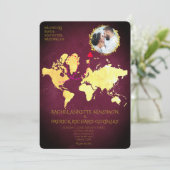 Invitation Personalized Map of Love Journey Wedding (Debout devant)