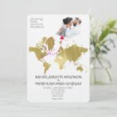 Invitation Personalized Map of Love Journey Wedding (Debout devant)
