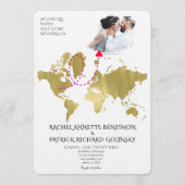 Invitation Personalized Map of Love Journey Wedding (Devant)