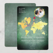 Invitation Personalized Map of Love Journey Wedding (Devant / Derrière)