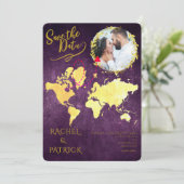 Invitation Personalized Map of Our Love Journey Save the Date (Debout devant)