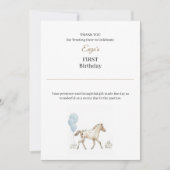 Invitation Personalized Miniature Horse Thank You Card (Devant)